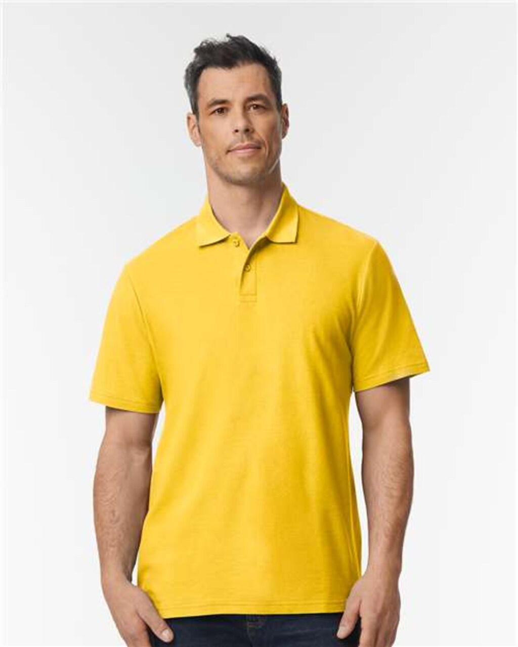 Gildan® Softstyle Adult Pique Polo Short Sleeve Crew-Neck T-Shirt